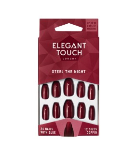 ET Trend Nails - Steel the Night (Red/squaletto) ELEGANT TOUCH