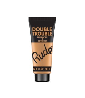 Rude - DOUBLE TROUBLE Foundation + Concealer - Tan
